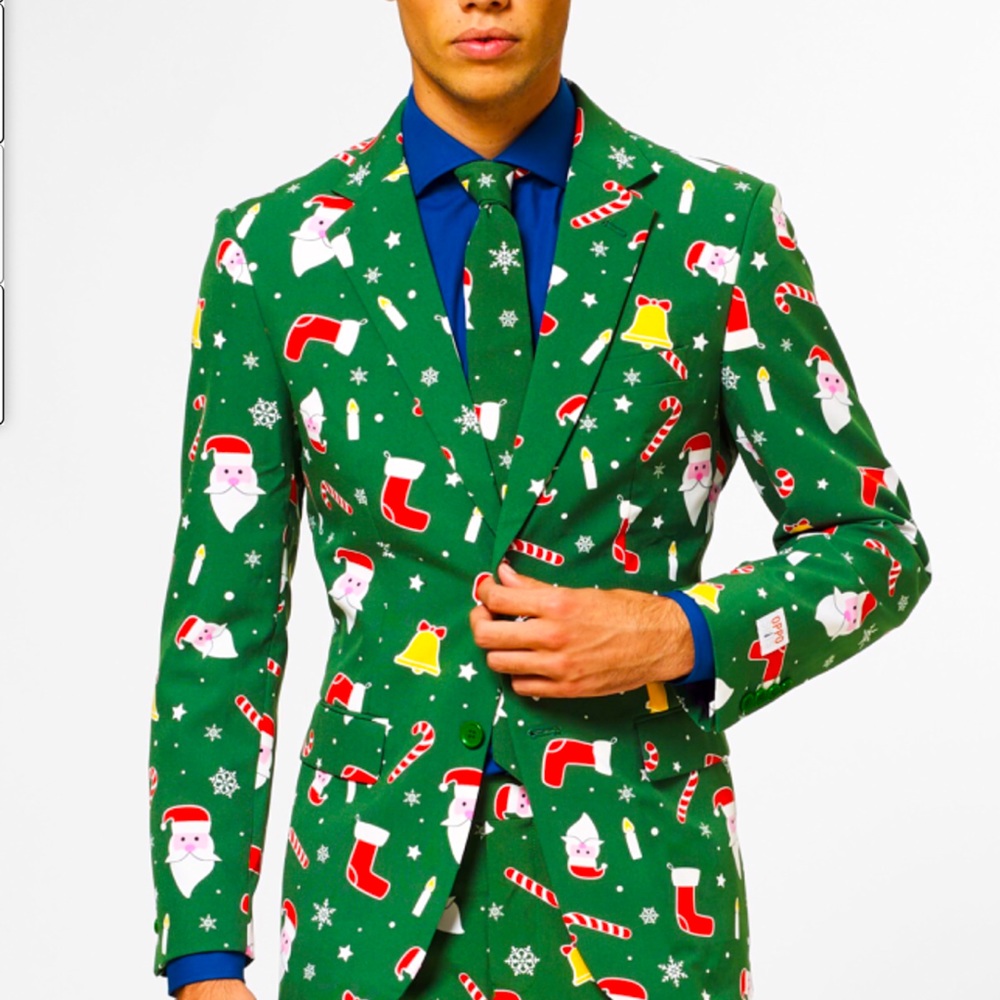 OppoSuits Santa Boss Men 3-piece Christmas suit